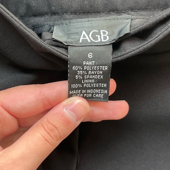 AGB Women’s Size 6 Black Straight Leg Dress Pants - Picture 3 of 3